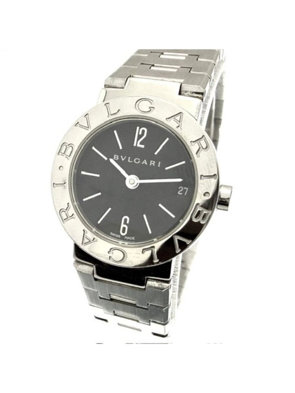 Bvlgari Watch SS Black Dial Quartz